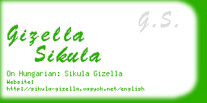 gizella sikula business card